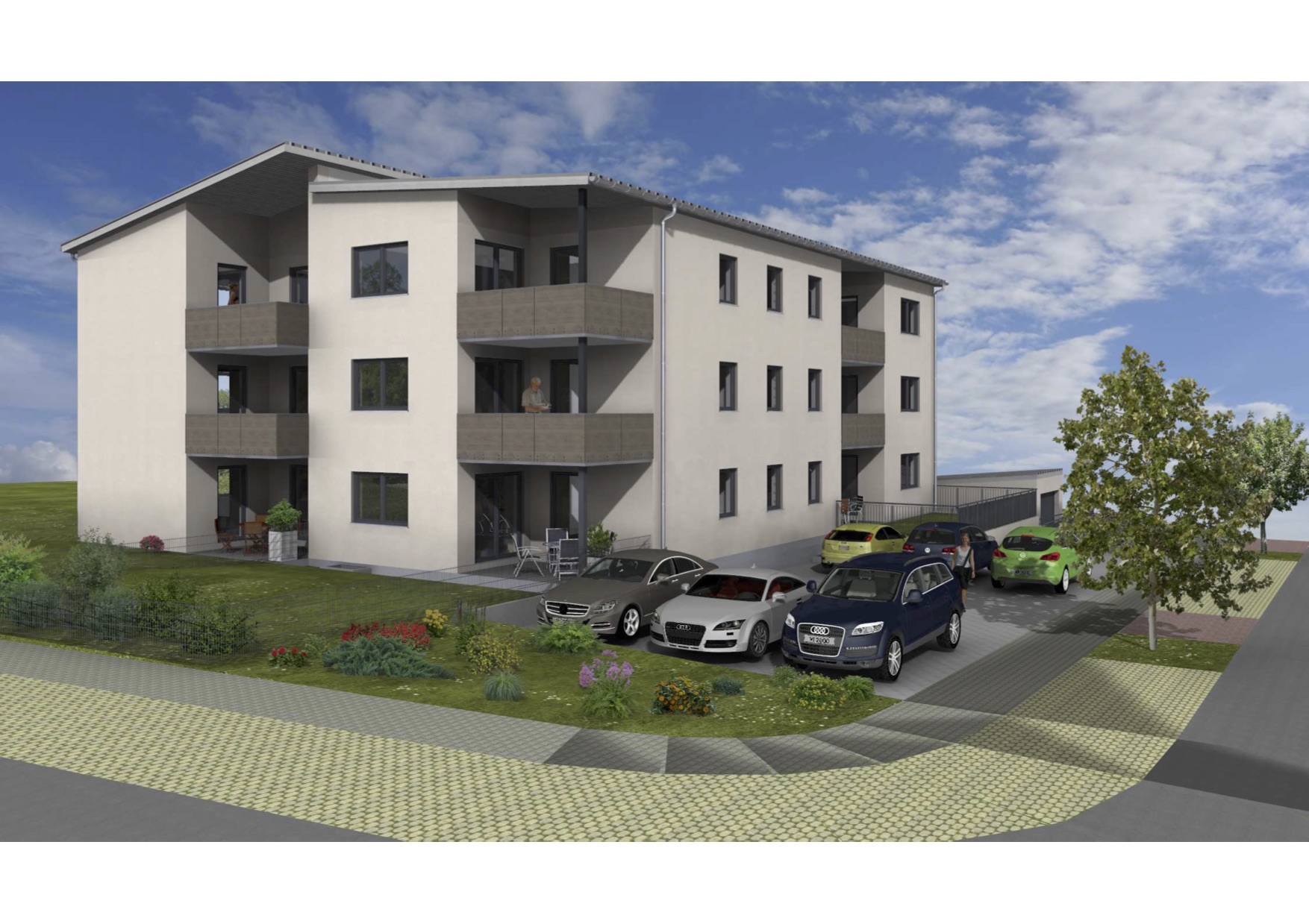 Neubau Moderne Gartenwohnung mit drei Zimmern Dupré